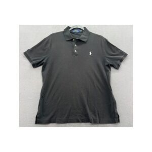 Polo Ralph Lauren Shirt Mens Black Classic Fit Short Sleeve Polo Sz M Pony Logo